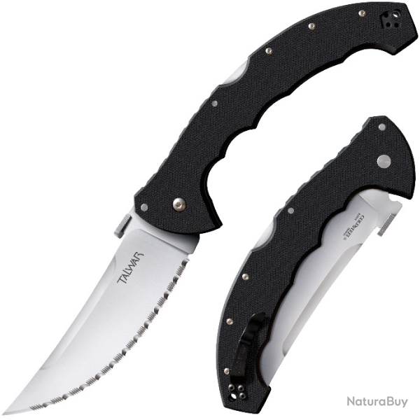 GRAND Couteau Cold Steel Talwar Acier S35VN Serrated Manche G-10 Tri-Ad Lock CS21TBXS
