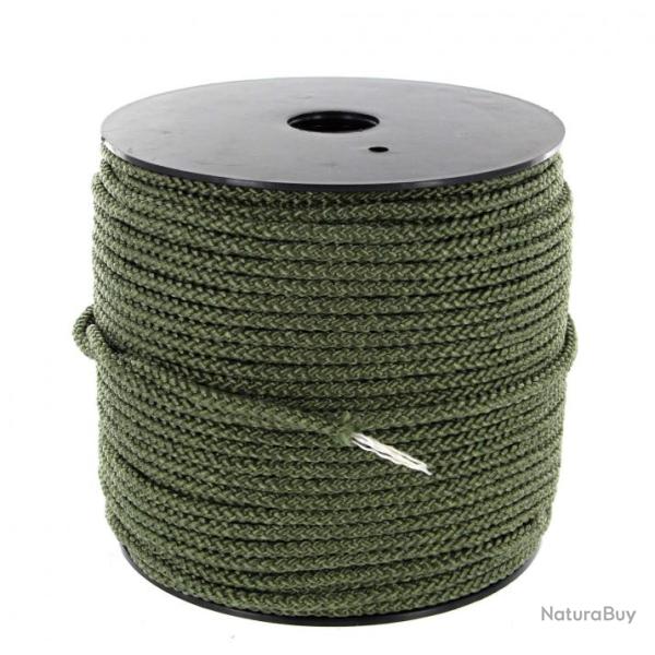 Cordeau tress avec me vert - Diam 4 mm - 100 m