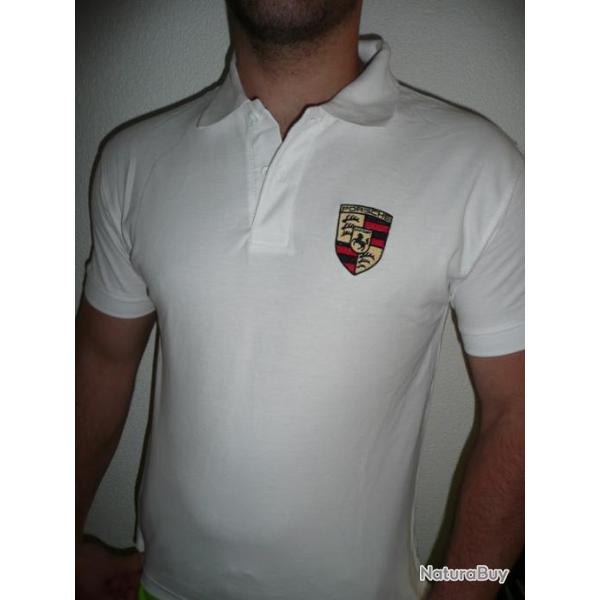 POLO PORSCHE blanc tailles S M L XL XXL ( 911 356 964 993 996 997 CAYENNE BOXSTER