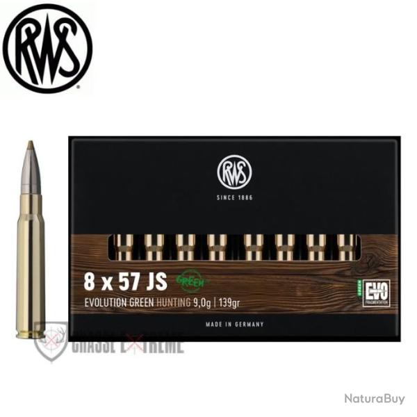 20 Munitions RWS Cal 8X57 JS 139gr Evo Green