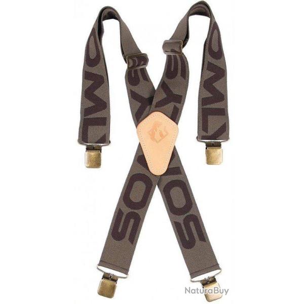 Bretelle avec clips d'attaches marron SOMLYS