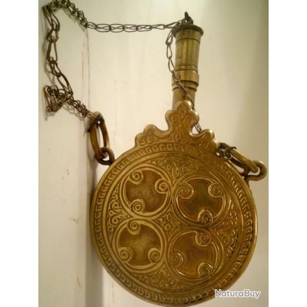 poudri�re  poire a poudre en cuivre  TOUAREG ancienne