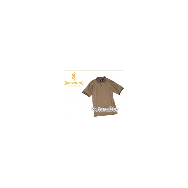 POLO BROWNING SAVANNAH   S -SLEEVES KHAKI NEUF TAILLE M