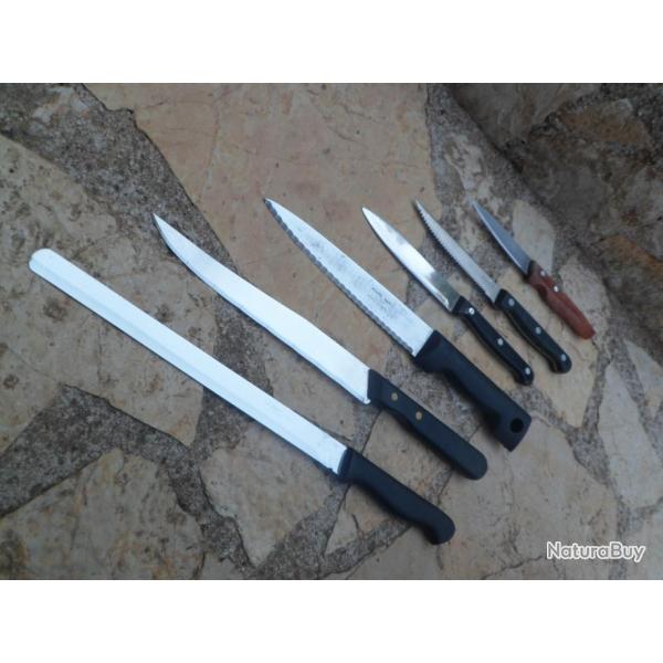 Lot de 6  couteaux  pour couper et d�pecer prix en baisse !!! profitez en PRIX EN BAISSE !!!