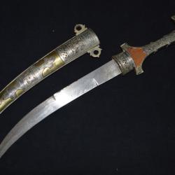 POIGNARD  ORIENTAL AFRIQUE DU NORD-KHOUMIA /MAROC-POIGNARD ETHNIQUE.MOROCCAN DAGGER  KHOUMIA