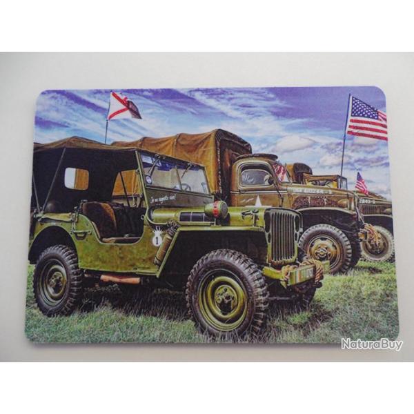 Grand TAPIS  de  SOURIS  pour Ordinateur Mod�le � V�hicule US Guerre 39/40 �
