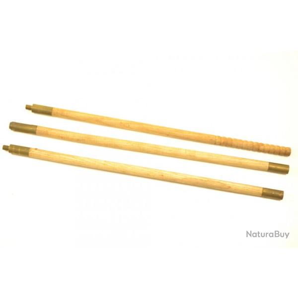 Baguette en bois pour fusil calibre 12 et poudre noire, 90cm en trois �l�ments