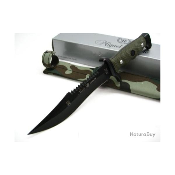Couteau de Combat Nieto Cuchillo Linea Combate Acier AN-58 Scie sur le Haut Manche ABS NIE3002