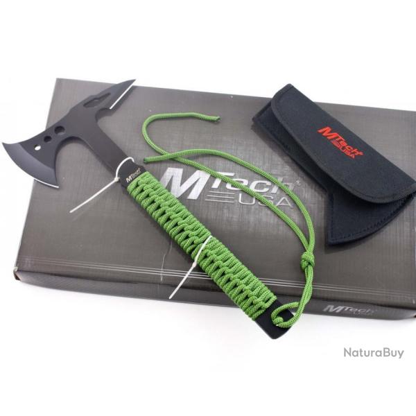 Hache de Lancer Tomahawk Hachette Acier 440 Manche Paracorde Etui Nylon MTAXE8G