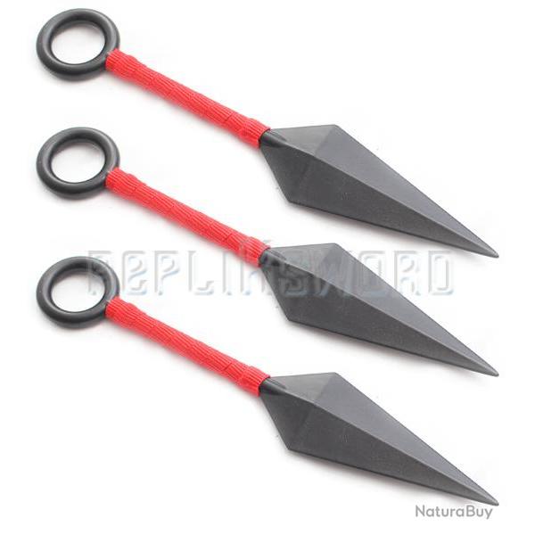 Kunai Black X3 Naruto Couteau Repliksword