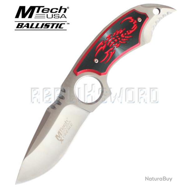 Couteau Scorpion Rouge Xtreme Ballistic MX-8078SBR Couteau Fantasy Repliksword