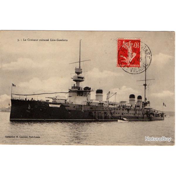 CPA - MARINE Militaire - Le Croiseur cuirasse Le L�on - Gambetta - N�936
