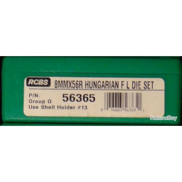 outils de rechargement munitions RCBS Die Set Hungarian 8mmx56r