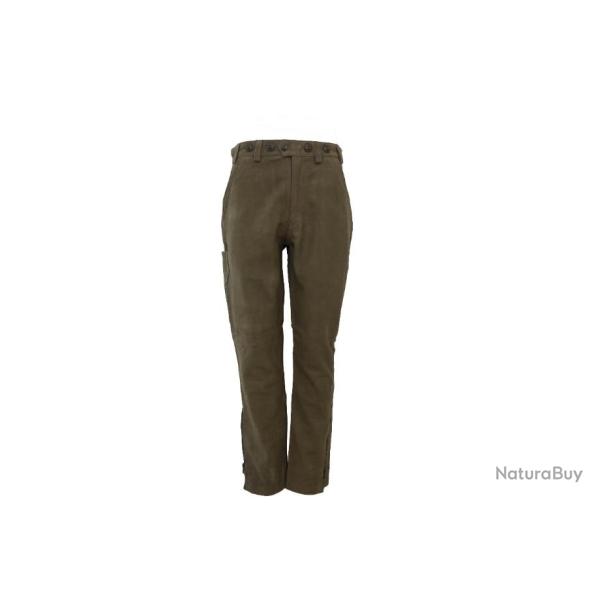 Pantalon en cuir vert olive Chasse El�gance - CE67