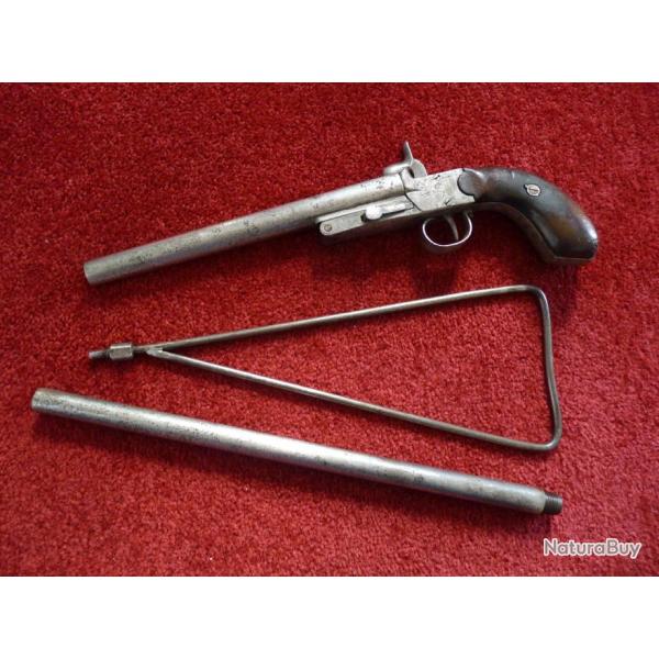 Pistolet carabine de braconnier  broche .