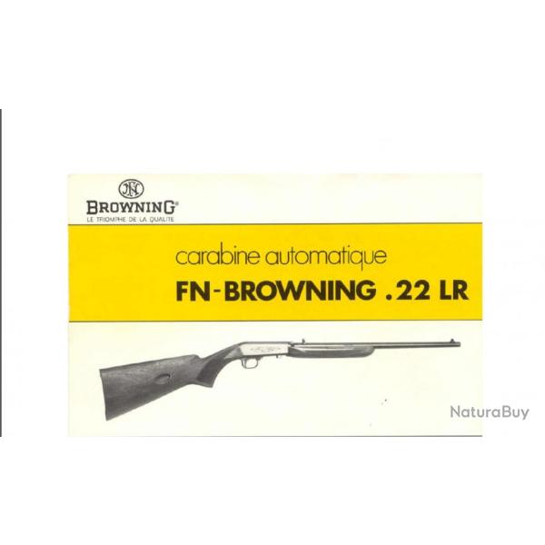 Mode d'emploi / Manuel de la Carabine Semi-auto 22LR FN-Browning