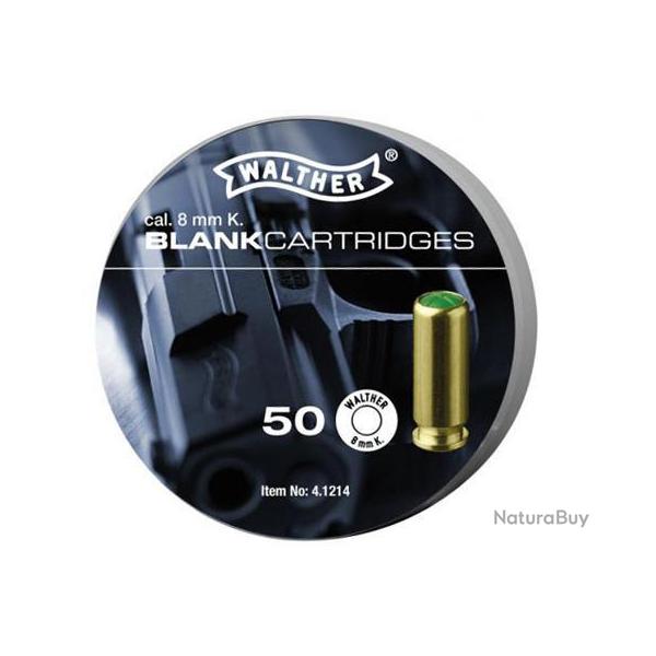 Munitions en Boite de 50 Cartouches � Blanc WALTHER Cal. 8 mm PISTOLET