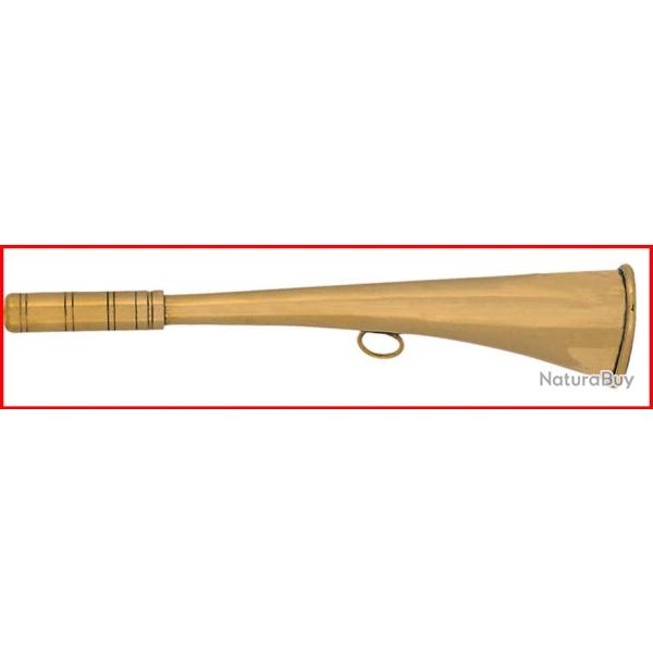 Corne plate Compigne 25 cm laiton poli 