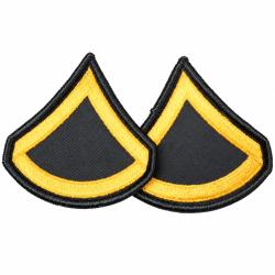Lot de 2 insignes tissus "Private First Classe" de l'US ARMY