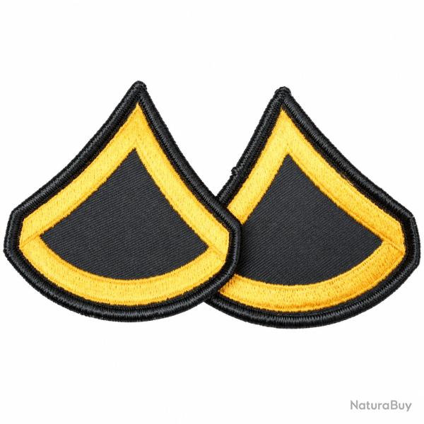 Lot de 2 insignes tissus "Private First Classe" de l'US ARMY