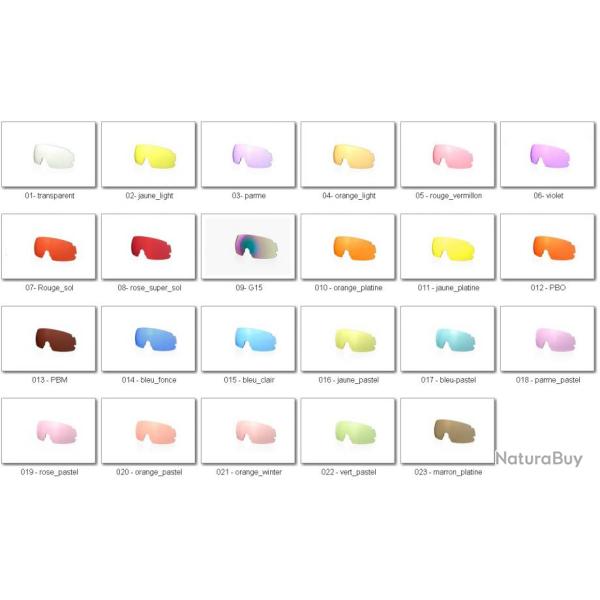 Verre � l'unit� pour Lunettes de tir Shoot-Off Master