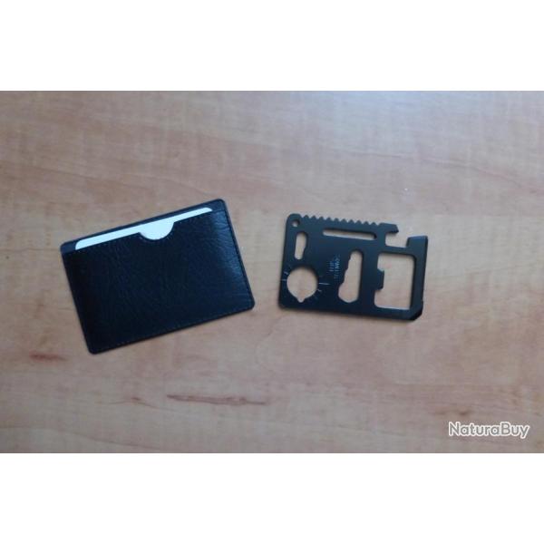 Carte multi outils acier noir