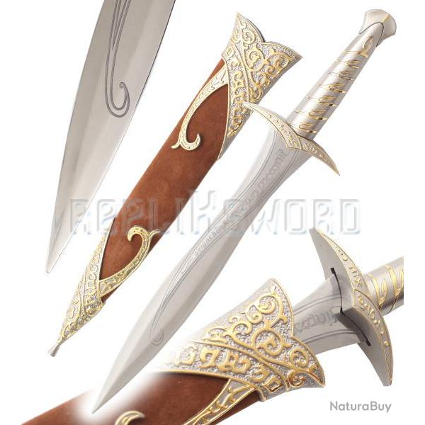 Le Seigneur des Anneaux Frodon - Epee Sting + Fourreau Dague Couteau Repliksword