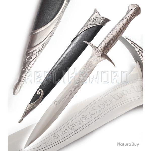 Le Seigneur des Anneaux Frodon - Epee Sting + Fourreau noir Dague Repliksword