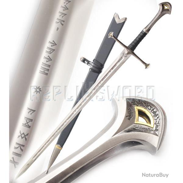 Le Seigneur Des Anneaux Epee Anduril Aragorn avec Fourreau Repliksword