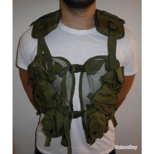 Gilet tactique assaut commando multipoches light vert TEESAR INC. AIRSOFT PAINTBALL