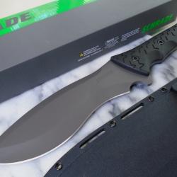 Couteau Fixe Schrade Little Ricky Lame Acier Inoxydable Manche Caoutchouc Noir &Eacute;tui Kydex SCHF28