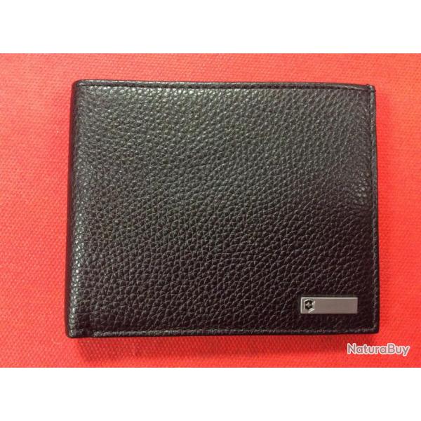 Portefeuille en cuir noir Victorinox