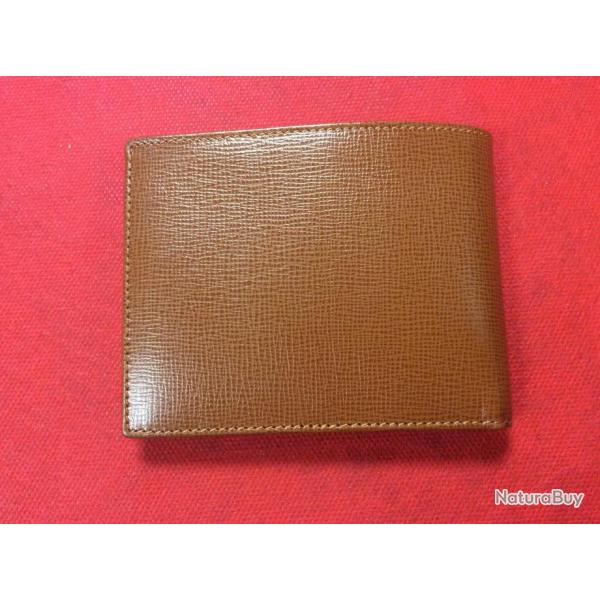 Petit portefeuille en cuir marron