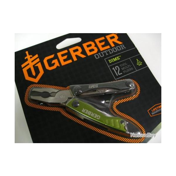 Pince Outils Multifonctions Gerber Dime Green Acier 3Cr13 Ciseaux Pince Tenaille Tournevis G1132