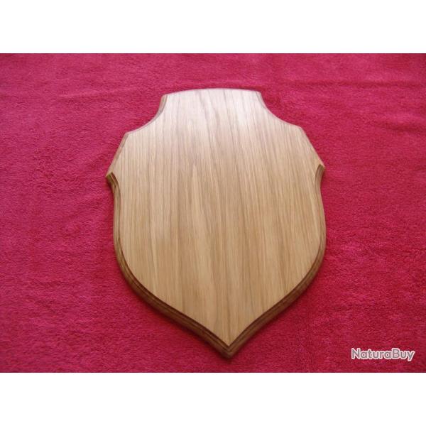 cusson socle plaque mdaillon neuf en chne massif pour tte de chevreuil ou autre 34cmx27cm