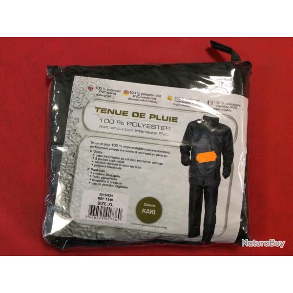 Tenue de pluie 100% polyester  kaki