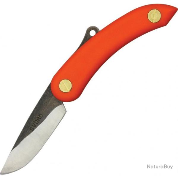 Couteau Style Pimontais Svord Mini Peasant Orange Acier Carbone Manche ABS New Zealand SV145