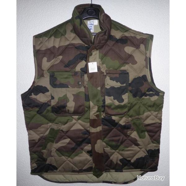 DESTOCKAGE Gilet camo multipoches matelass� PARKS taille L C'est le dernier ! CHASSE PECHE RANDONNEE