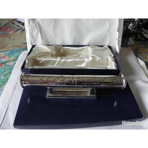 etui plaque argent certificat du mariage wedding scroll