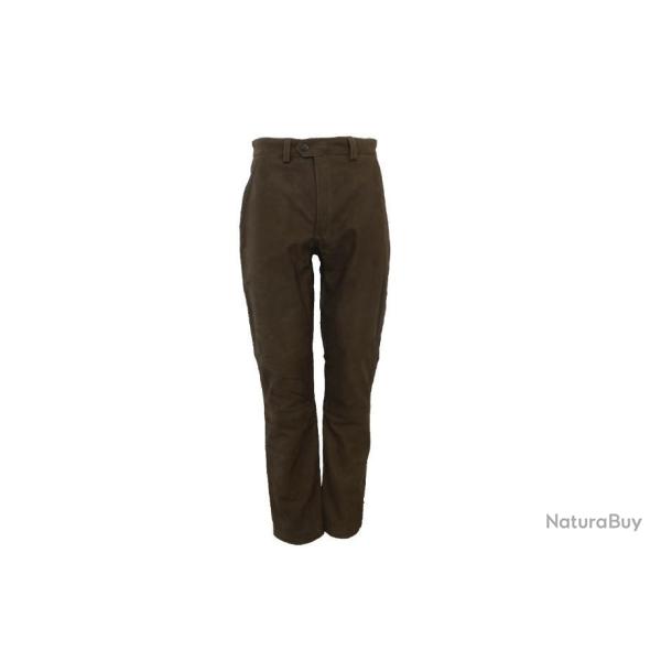 Pantalon en cuir marron cuivr� Chasse El�gance - CE66