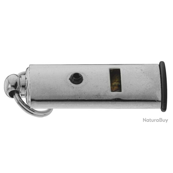 SIFFLET CUIVRE NICKELE PLAT SANS ROULETTE MODELE "CHASSEUR"