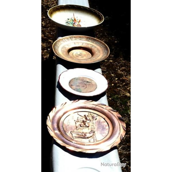 5 superbes plateaux dcoratifs anciens de style divers