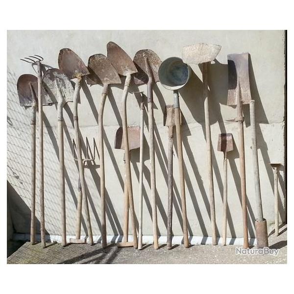 17 pelles et outils compl�mentaires jardin, entretien, culture, terrassement