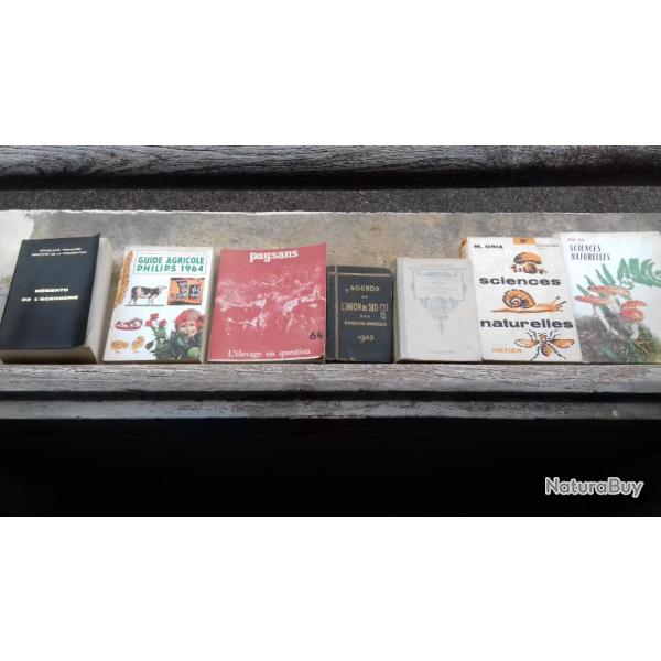 7 Livres Agriculture anciens en bon tat