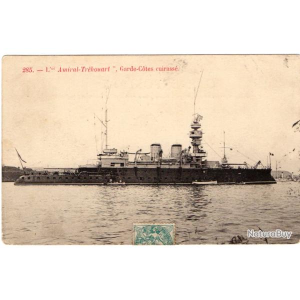 CPA- Marine Militaire -L"Amiral - Trehouart " Garde-Cotes cuirasse N�1369
