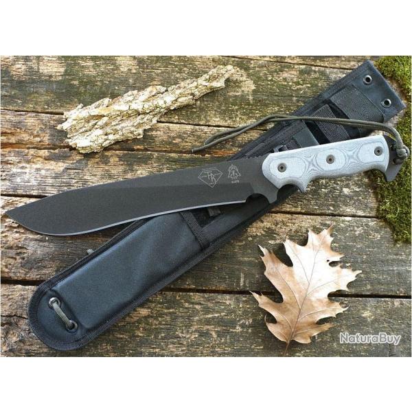 Couteau Bushcraft Tops Armageddon Acier Carbone 1095 Manche Micarta Made In USA TPATRD01