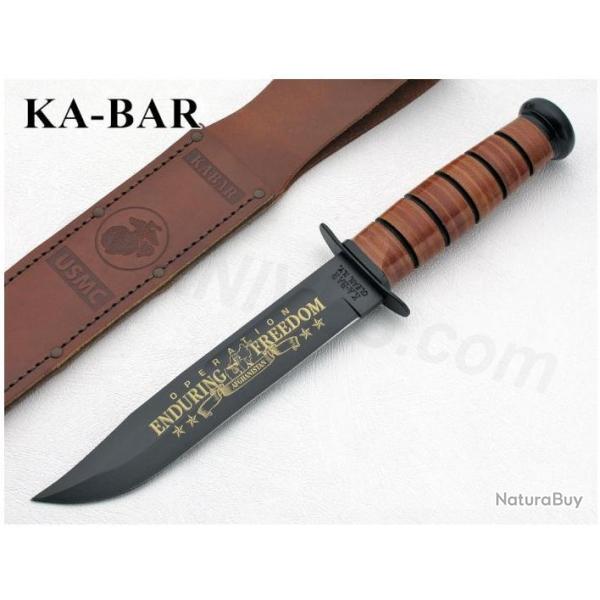Couteau KA-BAR Afghanistan USMC OE Freedom Afghanistan Commemorative Made In USA KA9169
