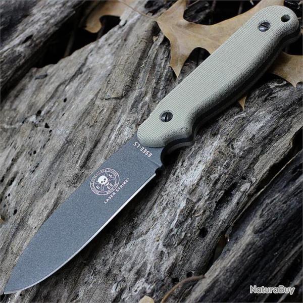 Couteau de Survie ESEE Laser Strike Acier 1095 Manche Micarta Made In USA ESLSPTG