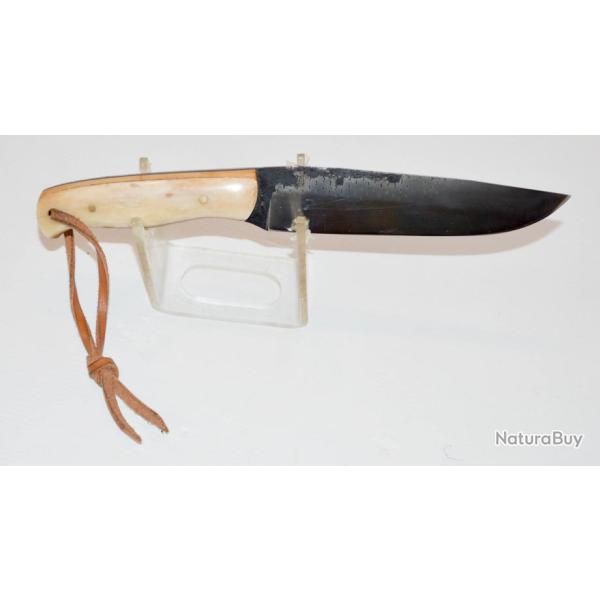 COUTEAU DE CHASSE ARTISANAL 28.5cm AVEC ETUI A01