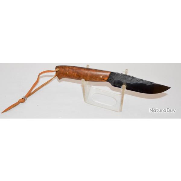 COUTEAU DE CHASSE ARTISANAL 24.5cm ACIER CARBONE 90MCV8 A03